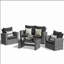 4-Piece Wicker Patio Conversation Set-2134639264