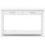 Console 47 po en bois massif avec tiroirs et tablette, blanc