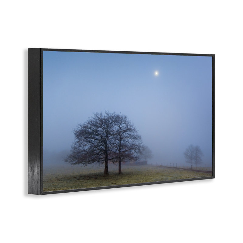 «Blue Silence Landscape», estampe numérique, design par Urtzi Vera, Giclée encadrée noir minuit, H 20 po x l 30 po
