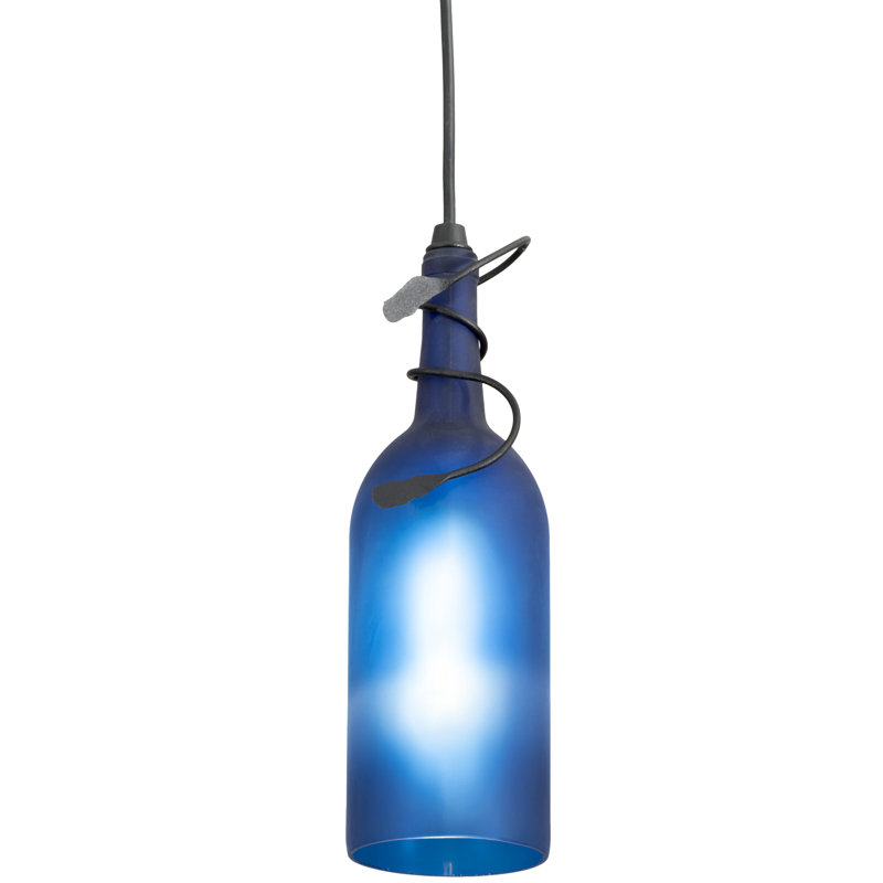 Greenbriar Oak 1 - Light Pendant, 84" H x 4" W x 4" D, Frosted Green
