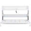 Lit simple simple TG avec bureau, lumières DEL et station de charge USB, cadre de lit mural peu encombrant, blanc
