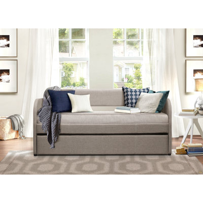 Lit gigogne escamotable en tissu de style moderne moderne