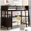 Lit mezzanine simple avec tiroirs et bureau, lit mezzanine en bois avec tablettes-1017511385