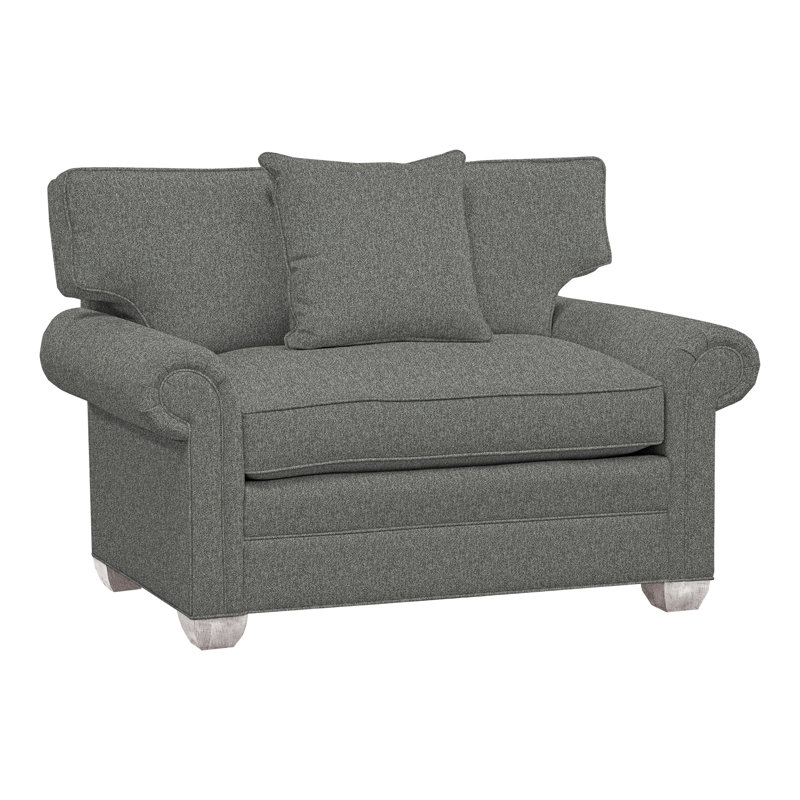 Main Street Chair And A Half, Dove Gray, Ian Pewter
