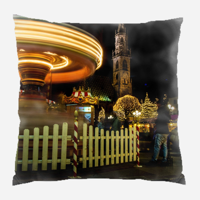 Coussin de noël Ornellas, Microsuède, Intérieur