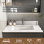 31 Inch White Sintered Stone Vanity Top - Bathroom With Rectangular Sink, 4" Backsplash, Pre-drilled Faucet Holes High-performance & Attractive 31" To Heat Water