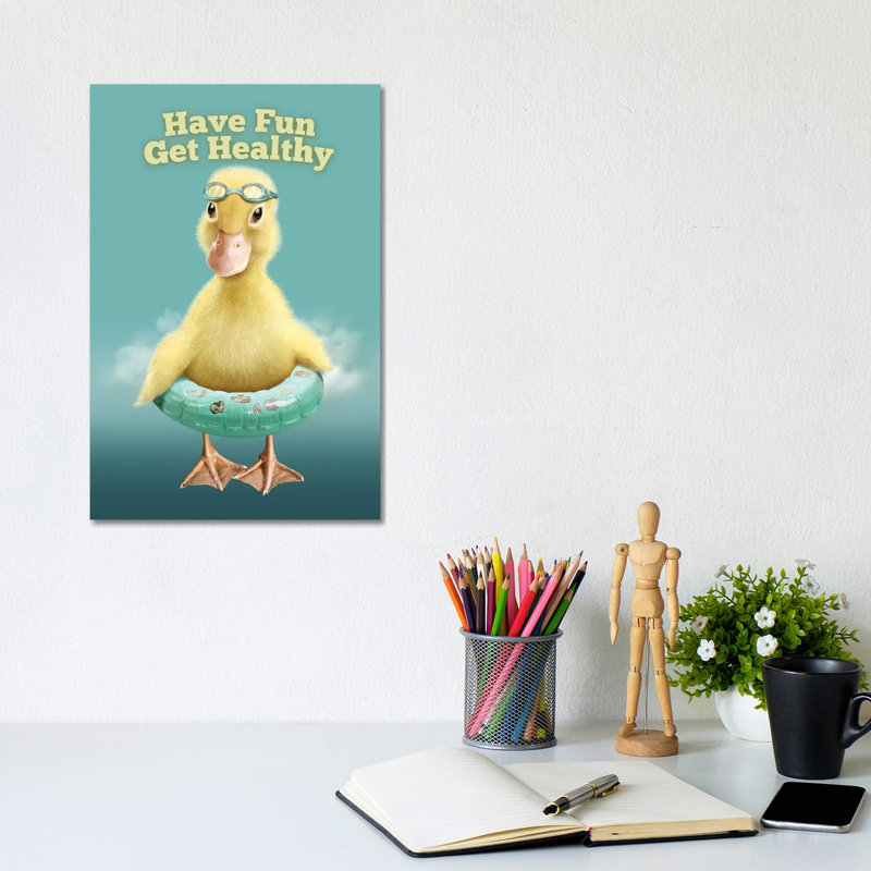 Have Fun Get Healthy by Adam Lawless - Wrapped Canvas Gallery-Wrapped Canvas Giclée, 20.32 cm H x 30.48 cm W