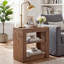 Table de bout en bois massif de 24 po avec 2 tablettes ouvertes, table d'appoint / table de chevet Modern Farmhouse, table d'appoint rustique pour le salon et la chambre à coucher-416259371