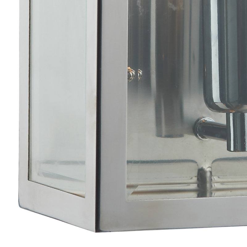 Aagat 29cm H Outdoor Wall Lantern, Stainless Steel