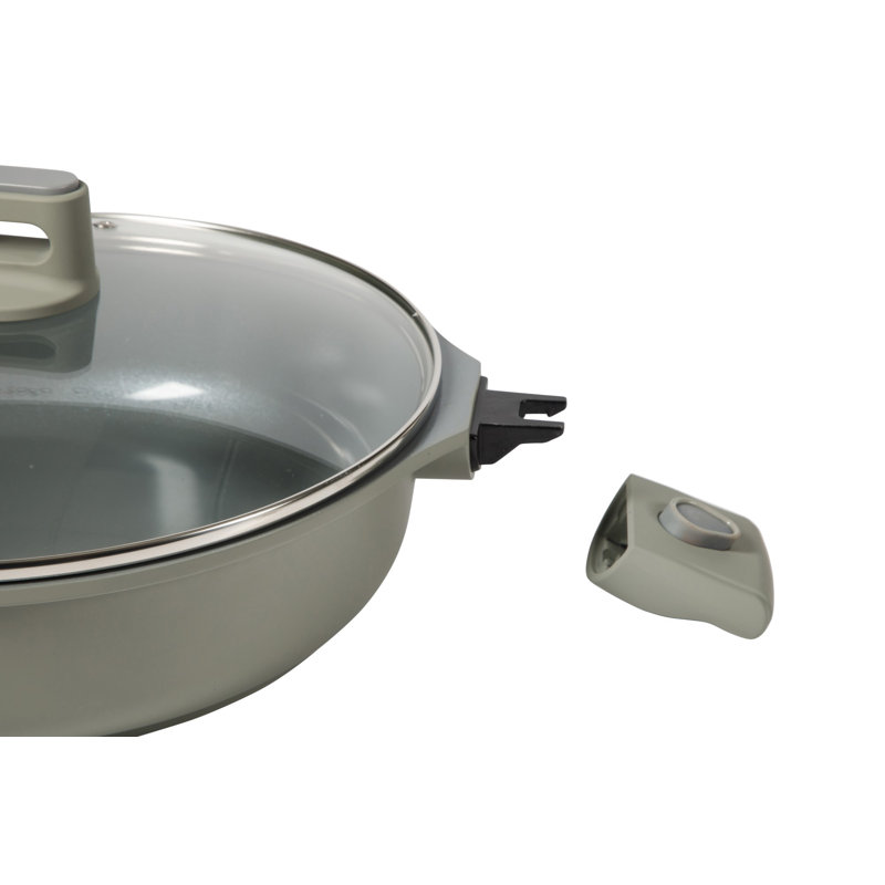 Sur La Table Kitchen Essentials Craft Studio 13 Piece Detachable Handle Pots and Pans Premium PFA Free Premium Ceramic Induction Cookware Set