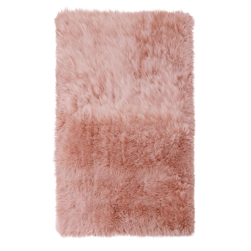 Tapis à poils longs moelleux et moelleux de style moderne et luxueux de couleur unie pour salon, Rectangulaire 3 pi x 5 pi