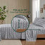 Ensemble de 4 très grand drap-housse en 100% coton gris flanelle, brossé pour une sensation de velours doux, lavable à la machine, facile d'entretien, avec 1 drap-housse, 2 taies d'oreiller plates, - saut élastique en flanelle, élastique-125448448