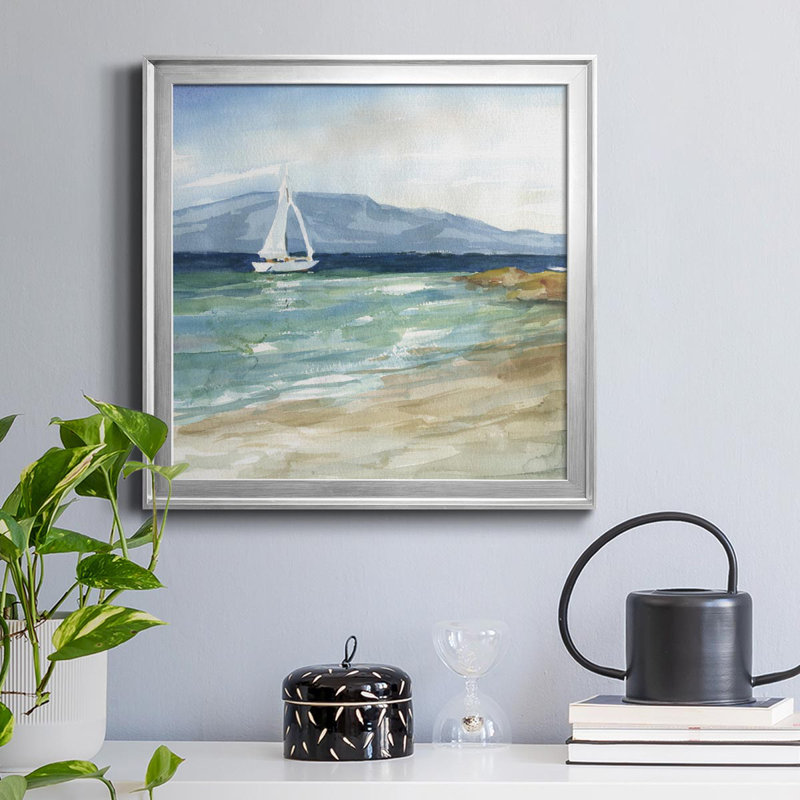 «Come Sail Away», peinture sur toile encadrée, H 30,5 po x l 30,5 po x P 1,5 po, Argent