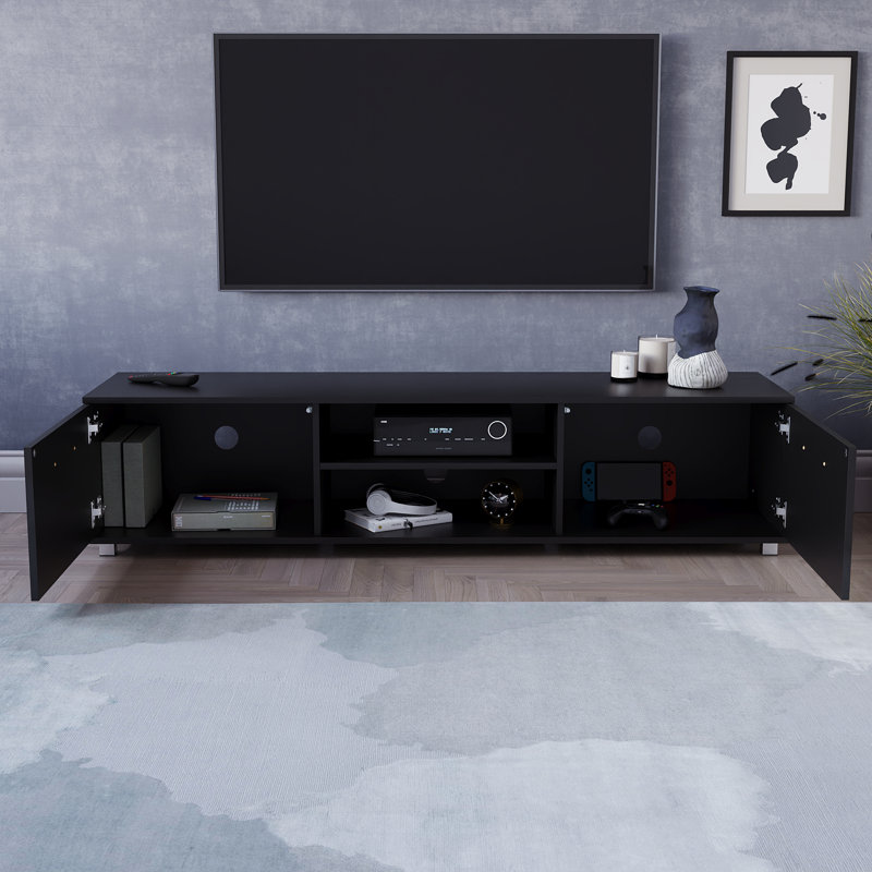 Muskoka TV Stand, 38cm H x 160cm L x 40cm W, Black