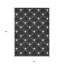 Tapis intérieur / extérieur 8 pi x 10 pi noir et gris à motif géométrique lavable
