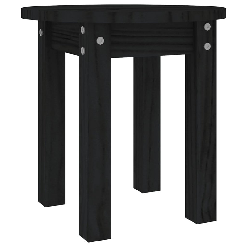 Amylynn Solid Wood Four Leg Coffee Table, Black, 35cm H x 35cm W x 35cm D