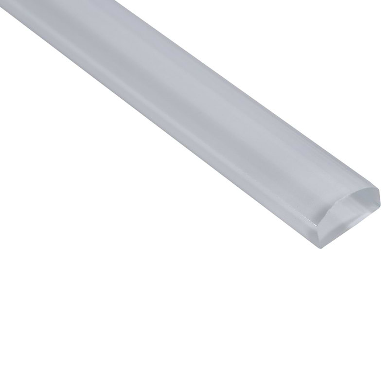 75 in. L x W Glass Round Tile Trim, White