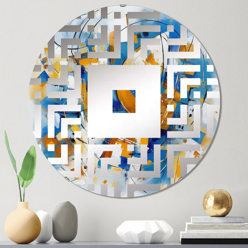 Kundera - Miroir mural carré, 23,6 po x 23,6 po
