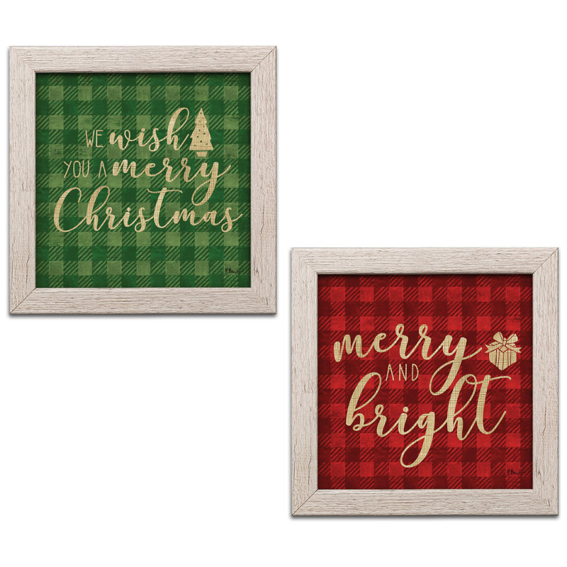 «Holiday Inspiration III & IV» par Paul Brent - ensemble de 2 impressions, H 12 po x l 12 po x P 0,75 po, Encadrement patiné