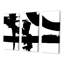 Abstrait noir et blanc, croisement de chemins, impression sur toile, pièces multiples - Crossing Paths I-40996813