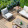 Lamando 5 - Person Patio Aluminum Swivel Conversation Set With Olefin Cushions