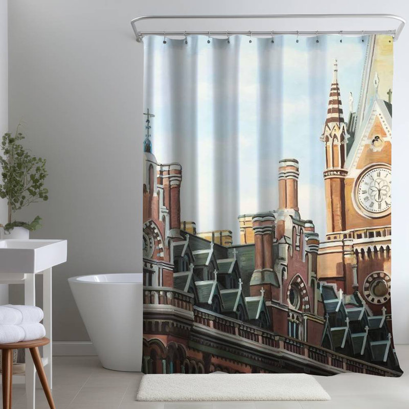 Shower Curtain CI260 – Polyester Shower Curtain, Dye Sublimation Print, 71" W × 74" L