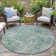 Machine Washable Indoor/Outdoor Xhevrie Teal Rug
