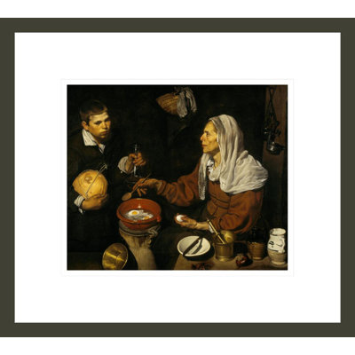 «An Old Woman cuisson des œufs» par Diego Velázquez - impression giclée encadrée
