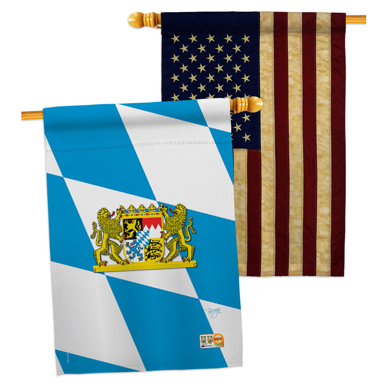 Drapeau de maison en polyester 3 côtés 3 pi x 2 pi 3 pi Bavière