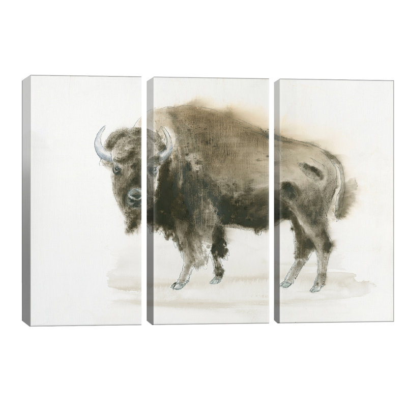 « buffalo bill », reproduction d’art sur toile tendue, H 18 po x l 26 po x P 1,5 po