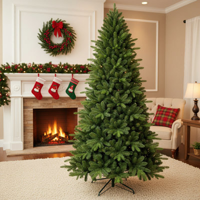 Premium Realistic Artificial Christmas Tree - Lush Green Spruce with Dense Foliage for Timeless Holiday Elegance
