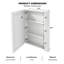 Armoire à pharmacie sans cadre à fixation en surface avec miroir et 2 tablettes et éclairage DEL Cormarion-344079838-346023291