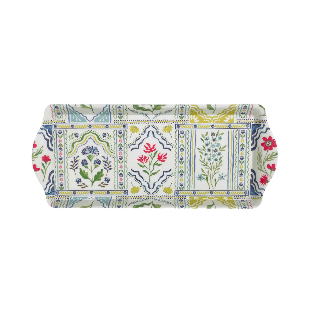 Ulster Weavers Boho Floral Porcelain Stainless Steel Tray Serving Dish
