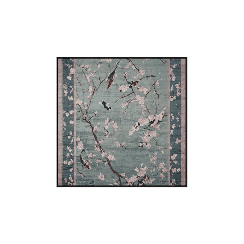Tapis gris lavable à la machine, Carré 8 pi
