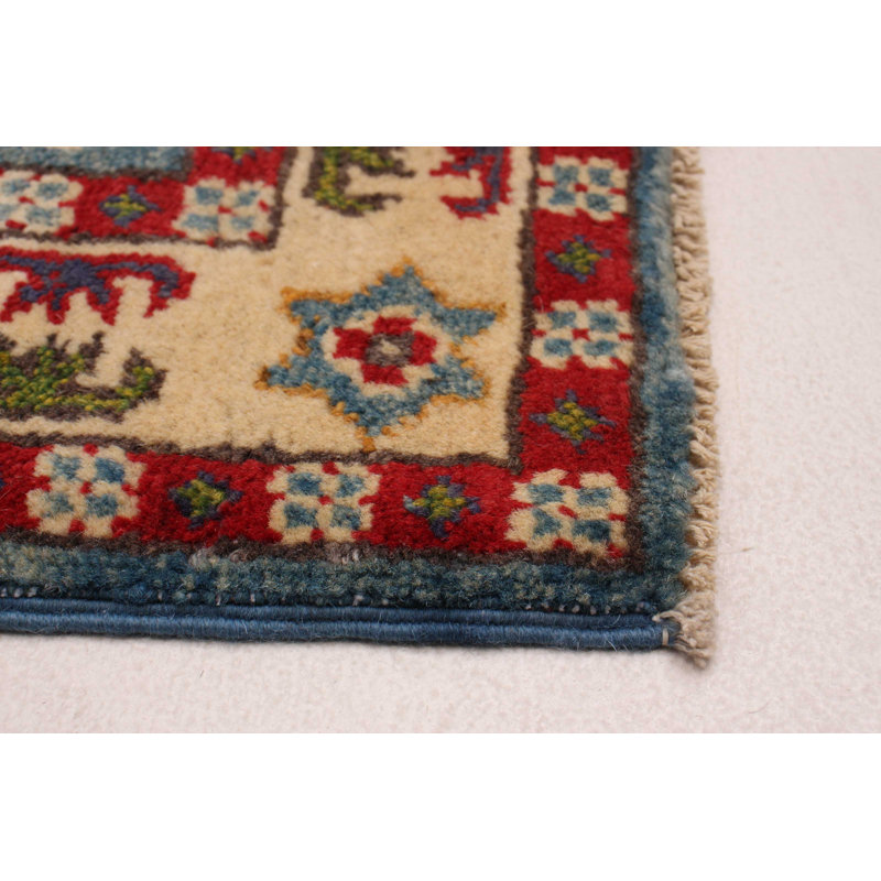 Tapis de couloir bleu nouvel âge en laine 2 pi 7 po x 9 pi 1 po Zamion