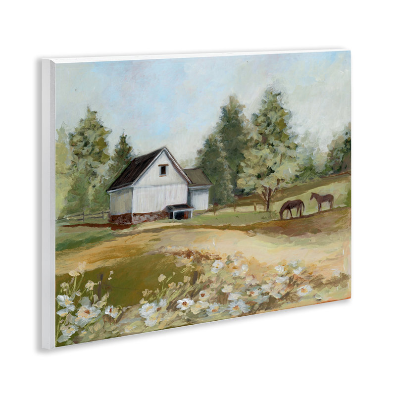 «Barn Field Landscape», plaque murale par Susan Winget