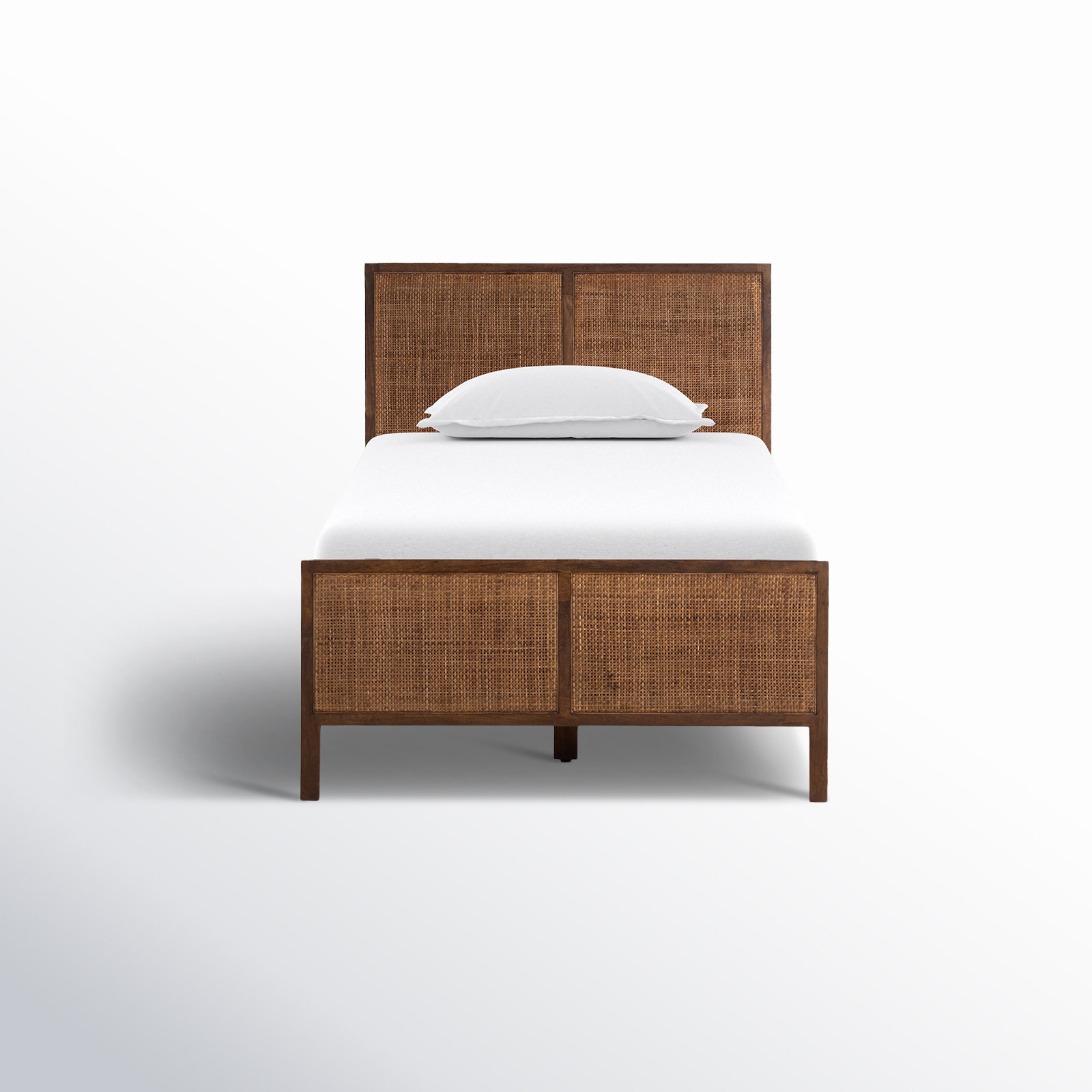 Nellie Cane Bed, Twin, Brown Wash