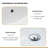 Modern Rectangular Ceramic Sink With Overflow - 18.5"X13.5" White Undermount, Stain For Bathroom, Office, , Restaurant Spaces Bathroom Undermount Modern, Elegant, Overflow, Multiple Areas