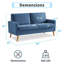 Canapé 68 po Mid Century Modern-130583934