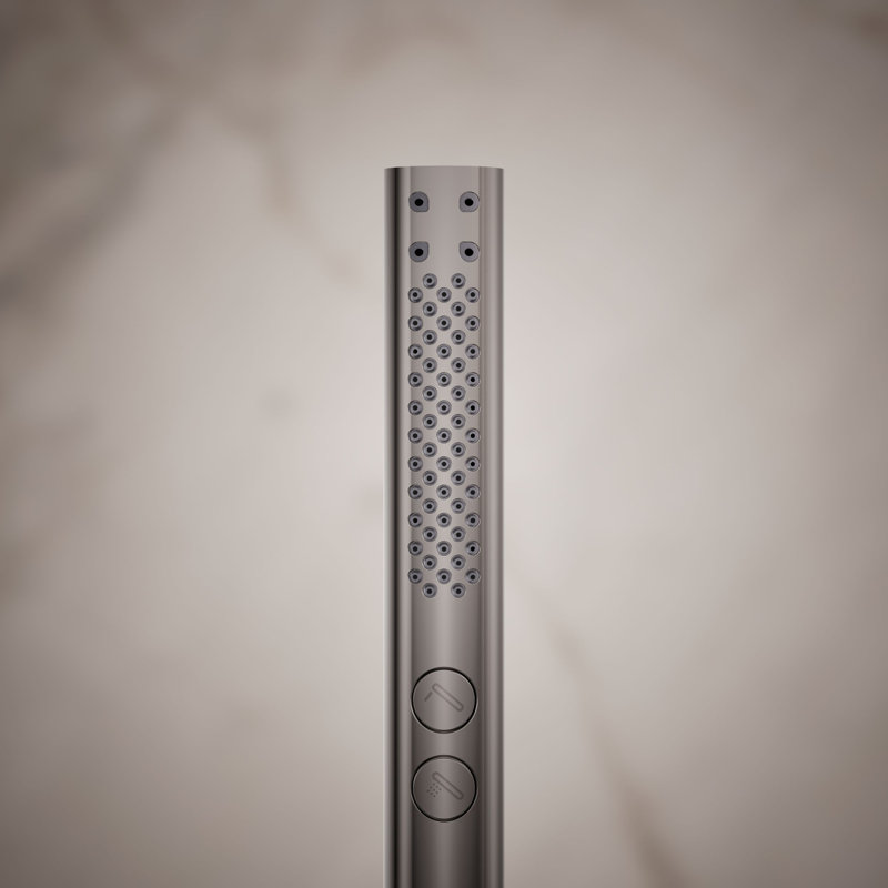 Douche à main multifonctionnelle de 2,5 gallons par minute avec technologie d'induction d'air Katalyst, Titane éclatant