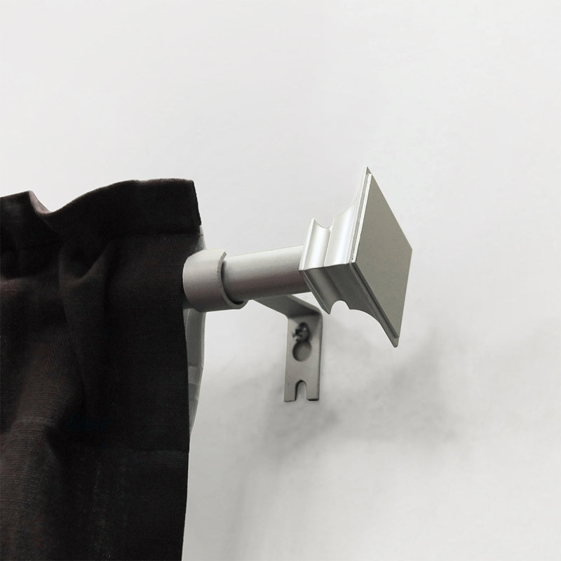 Tringle à rideaux simple réglable, 28 po à 48 po, Argent