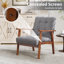 66cm wide Mid-Century Accent Chair With Wooden Armrests & Tufted Upholstered Seat (Set of 2)-934050697