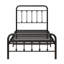 Structure de lit plateforme simple en métal noir, conception de tête de lit, aucun sommier tapissier nécessaire et non-secoué, 12,4 po sous l'espace pour une étagère de rangement,