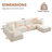 Brigitte Corduroy Upholstered Sectional 6-Piece Modular Sofa Set-1331712945