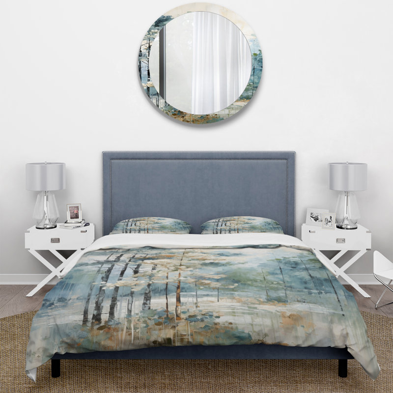 Ensemble de housse de couette en microfibre / polyester Pine Tree Enchanted Forest II Bedding