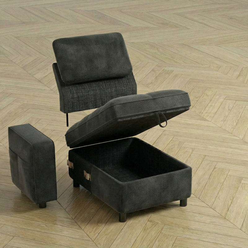 Canapé inclinable de 105 po, Gris