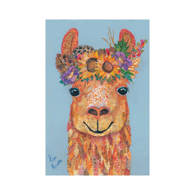 Llama Autumn - Wall Art Print - Wrapped Canvas