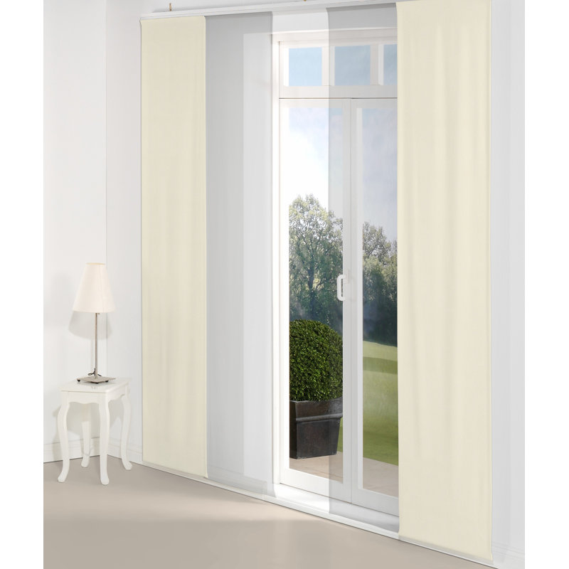 Room Darkening Sliding Panel Panel, Cream, 145cm H x 60cm W