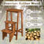 Banc échelle en bois d'hévéa pliable Fletchley-2090851125