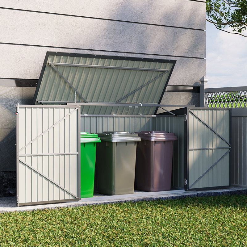 Outdoor Trash Bin Storage Shed